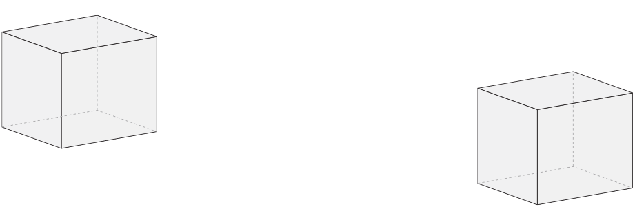 Gruppierte Modelle mit großen Zwischenabständen