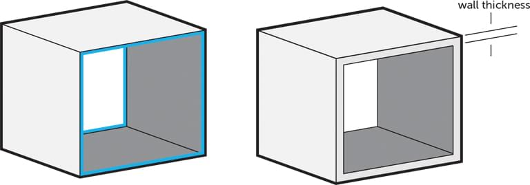 Ungenügende Wandstärke
