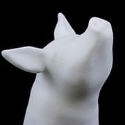 Piguin by Bert De Niel - Polyamide (SLS) Polished Natural White 